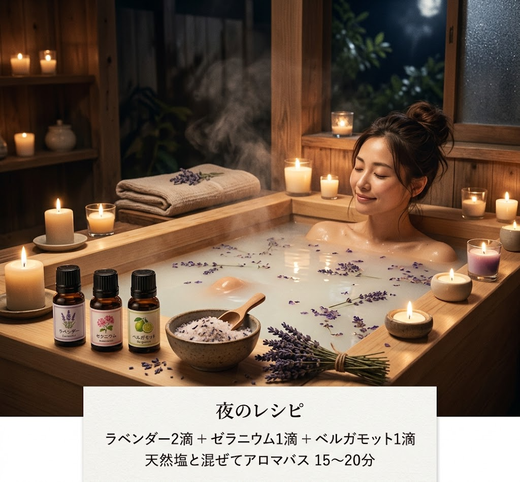 夜のアロマレシピ