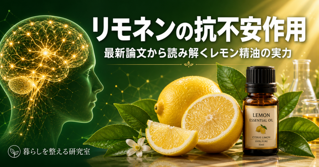 リモネンの抗不安作用｜最新論文から読み解くレモン精油の実力