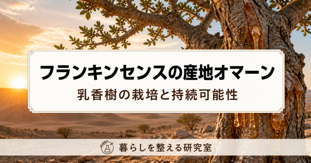 フランキンセンスの産地オマーン｜乳香樹の栽培と持続可能性