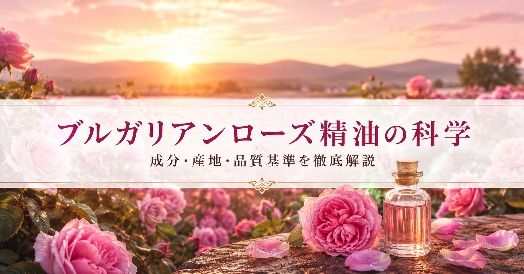 ブルガリアンローズ精油の科学 — 成分・産地・品質基準を徹底解説