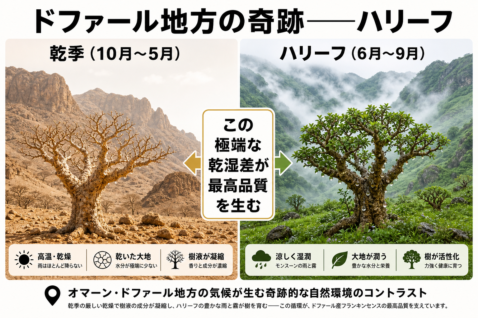 オマーン・ドファール地方の気候とハリーフ現象