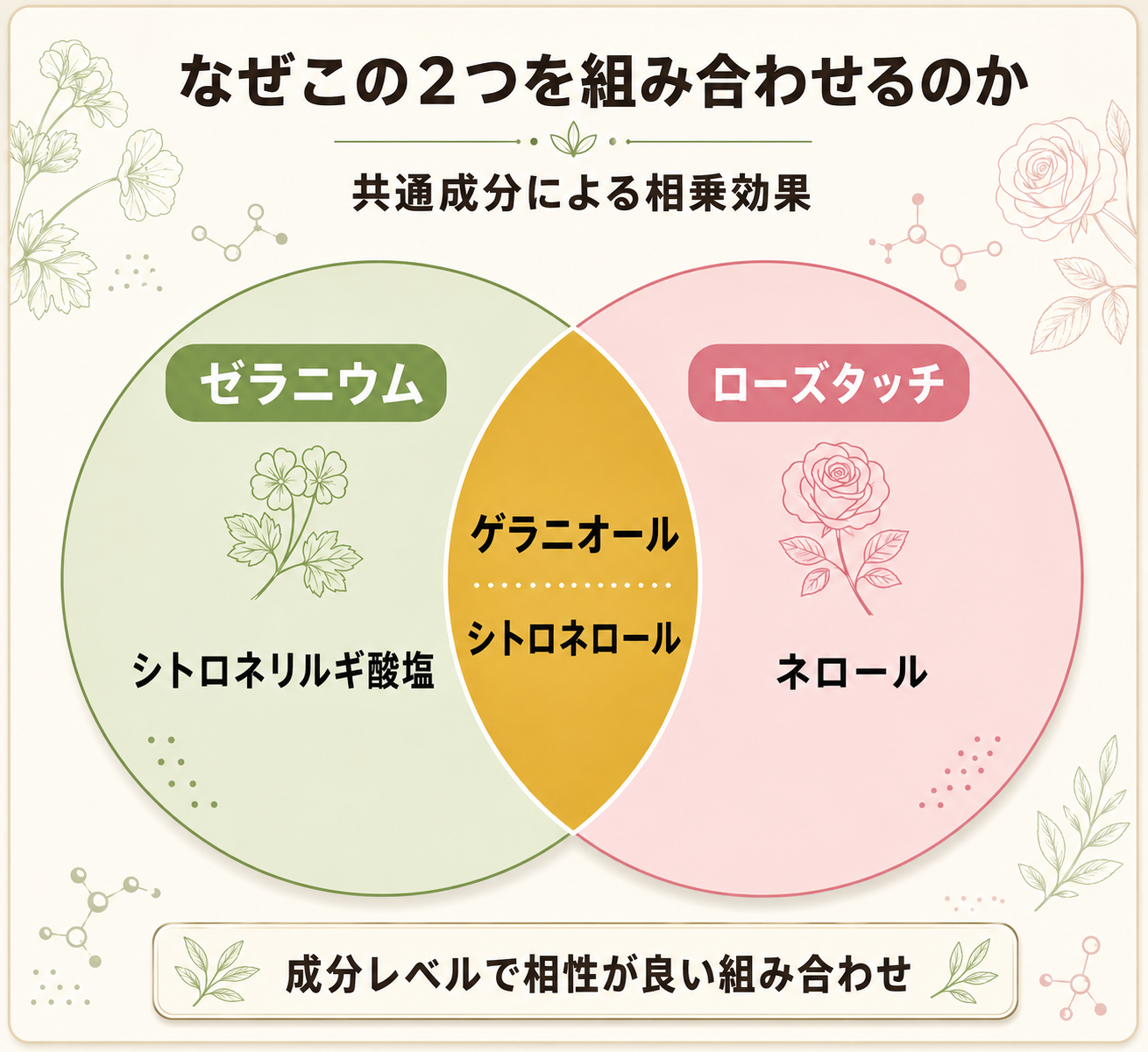ゲラニオール分子構造