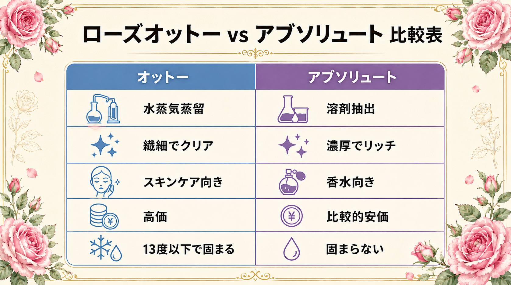 ブルガリアンローズ精油の科学 — 成分・産地・品質基準を徹底解説 43 図解