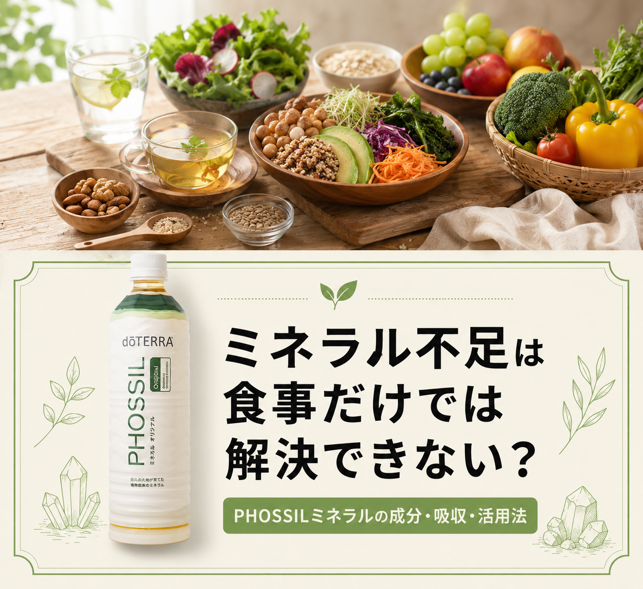 ミネラル不足は食事だけでは解決できない?|PHOSSILミネラルの成分・吸収・活用法