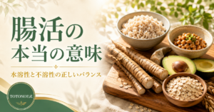 腸活の本当の意味 ── 水溶性と不溶性の正しいバランス