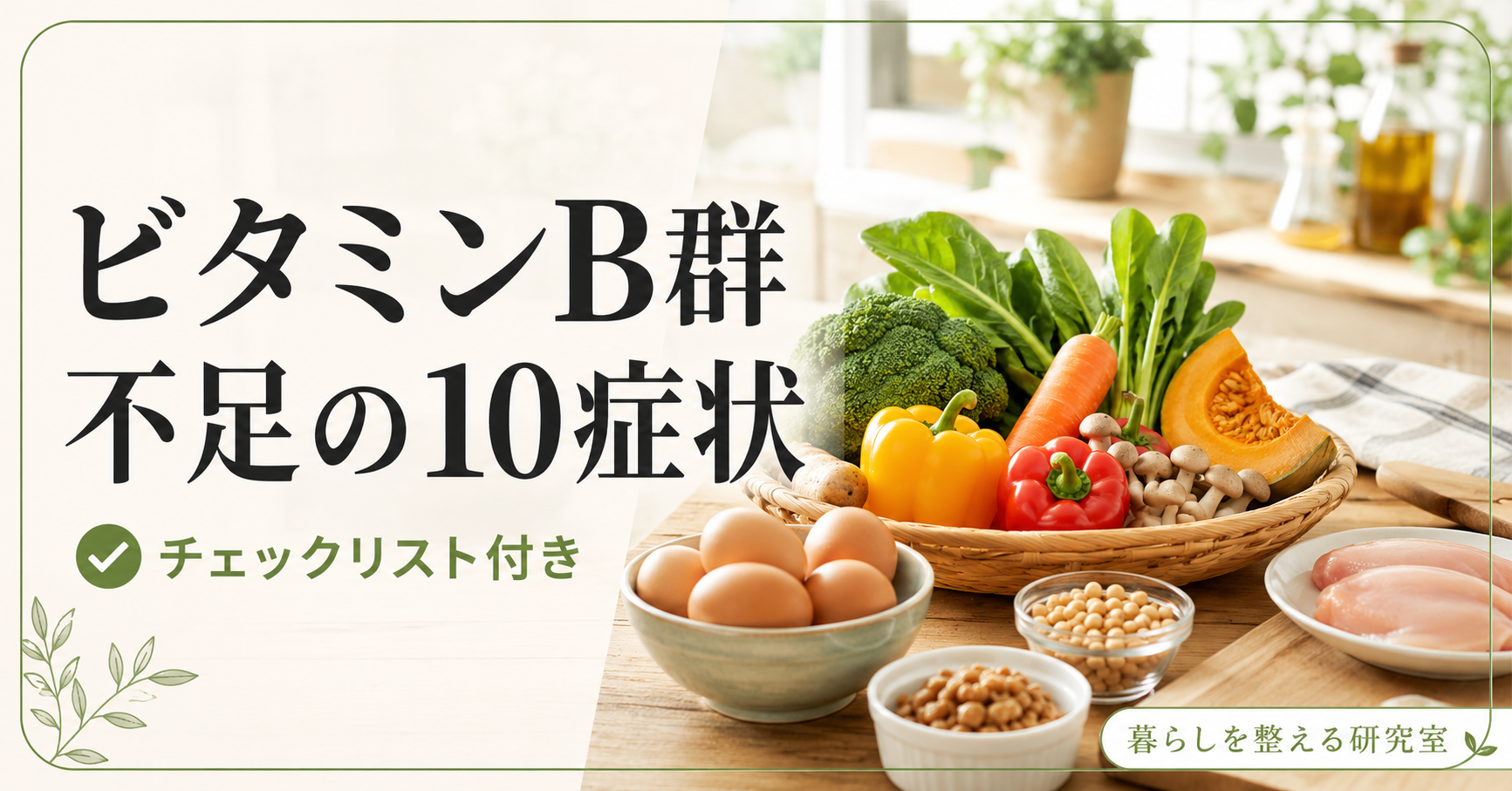 ビタミンB群不足の10症状 ── チェックリスト付き