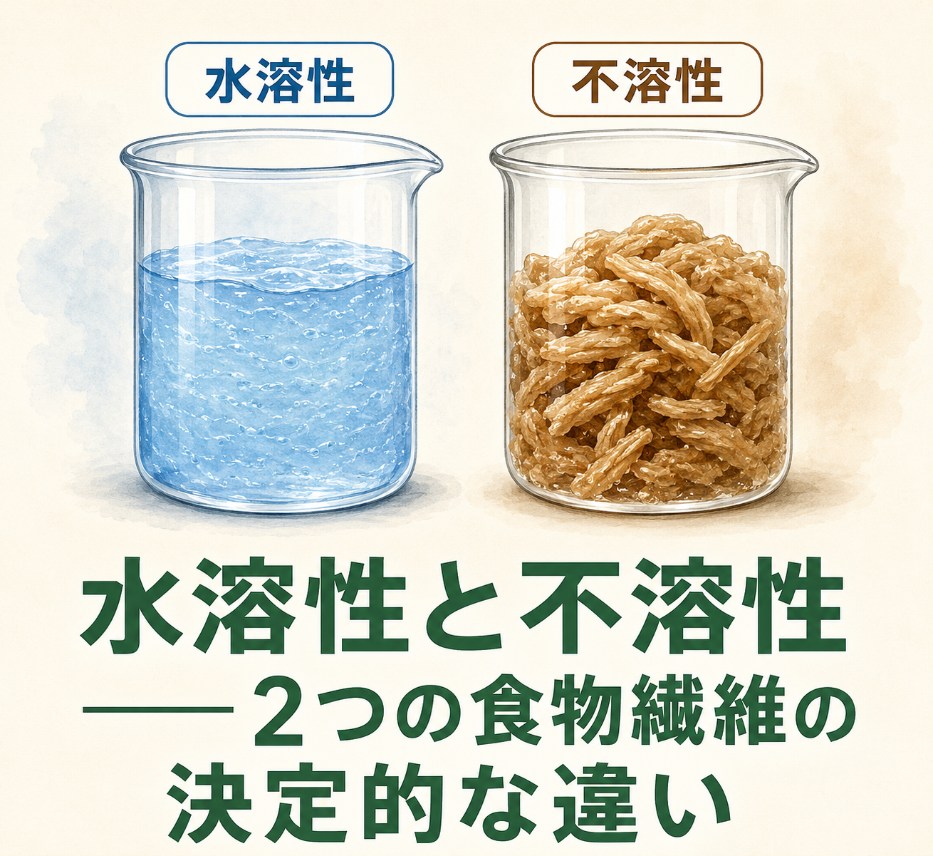 見出し画像: 水溶性と不溶性 ── 2つの食物繊維の決定的な違い