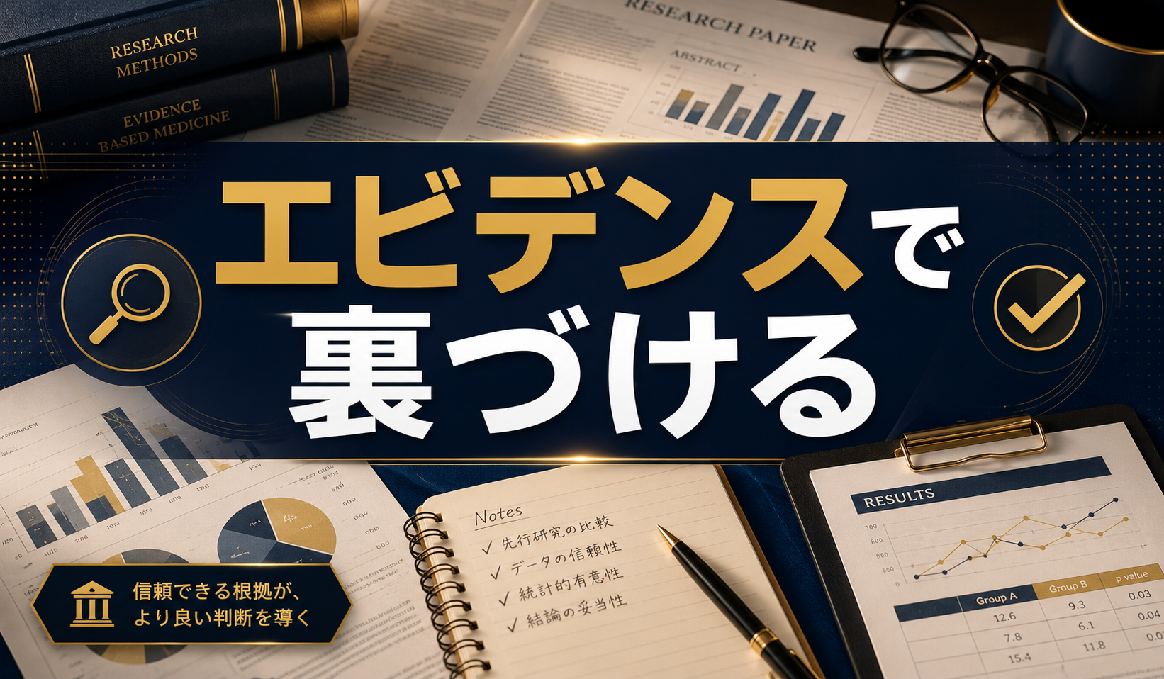 エビデンスで裏づける