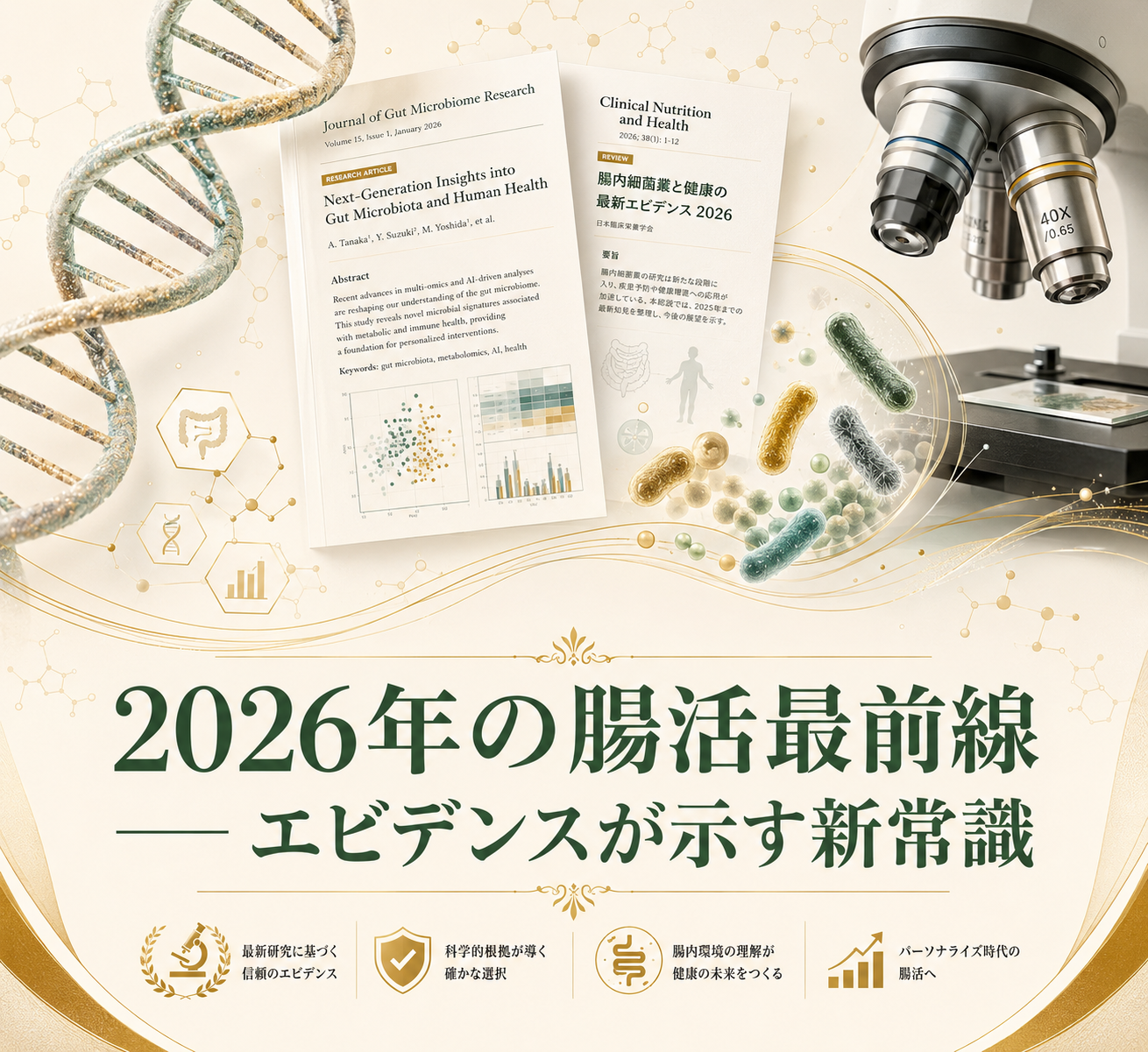 見出し画像: 2026年の腸活最前線 ── エビデンスが示す新常識