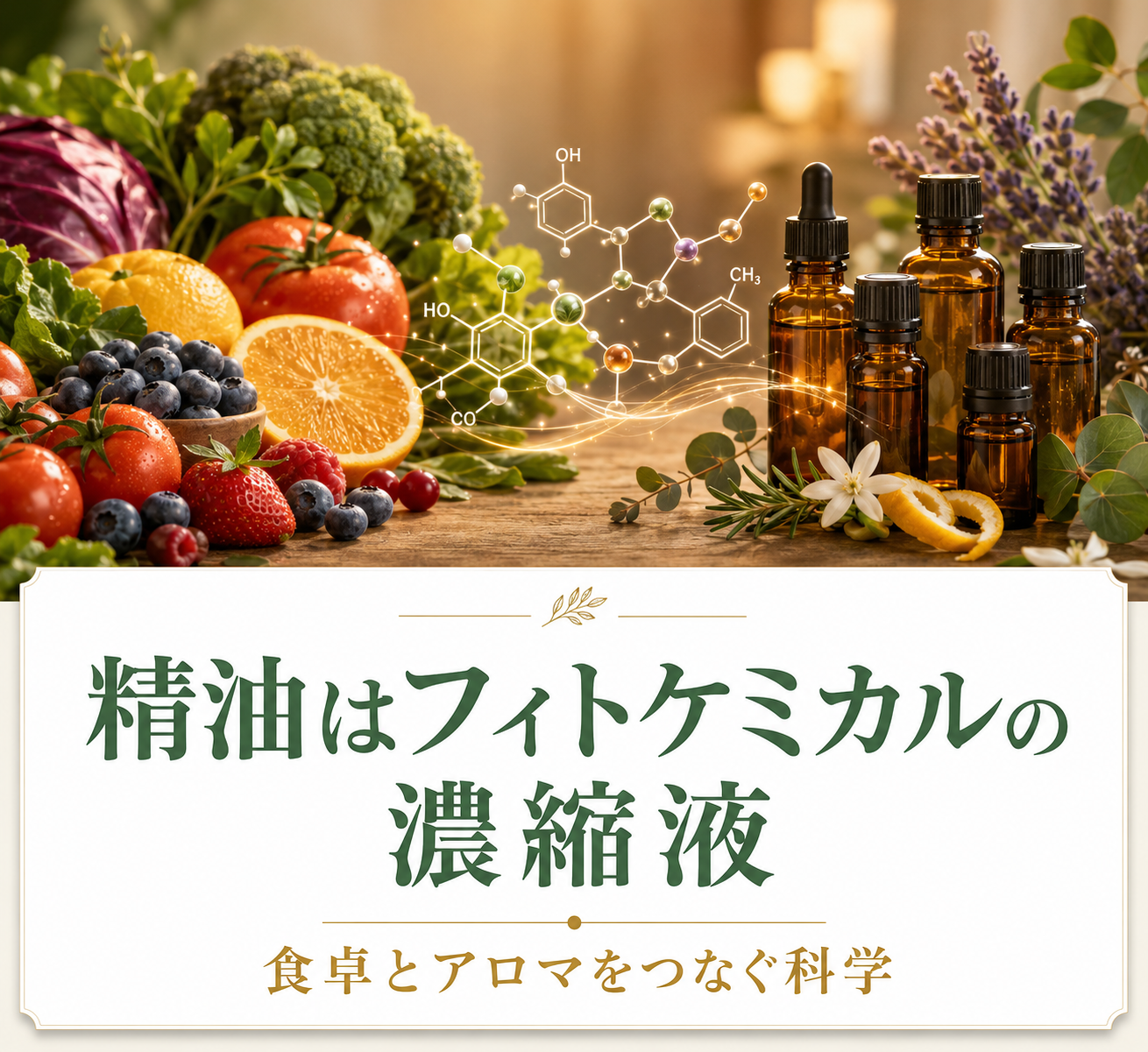 精油はフィトケミカルの濃縮液 ── 食卓とアロマをつなぐ科学