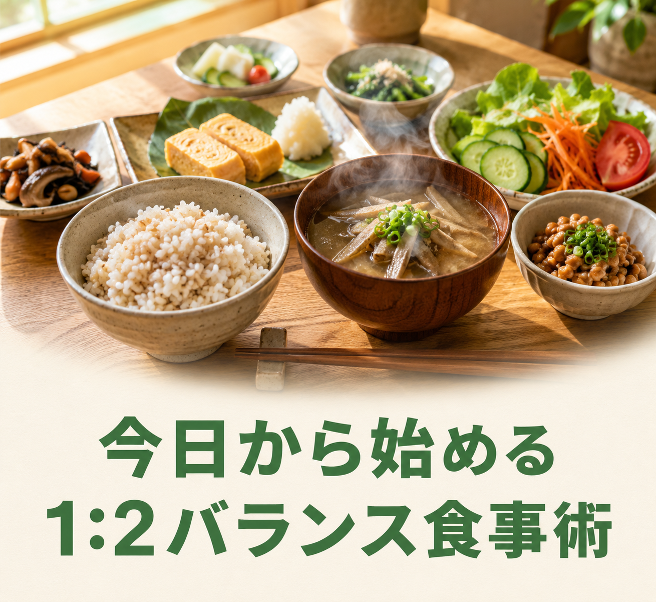 見出し画像: 今日から始める1:2バランス食事術