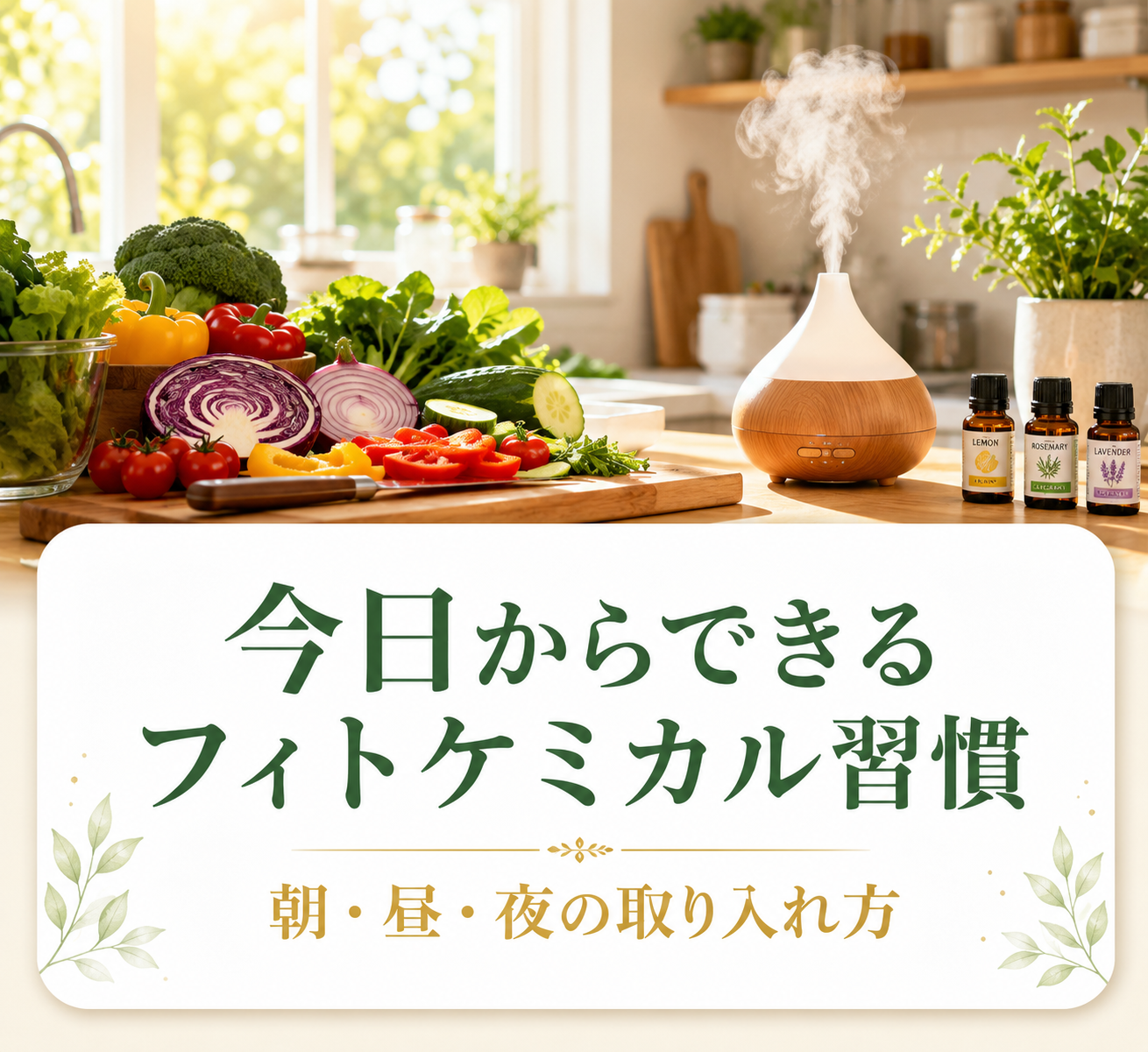 今日からできるフィトケミカル習慣 ── 朝・昼・夜の取り入れ方
