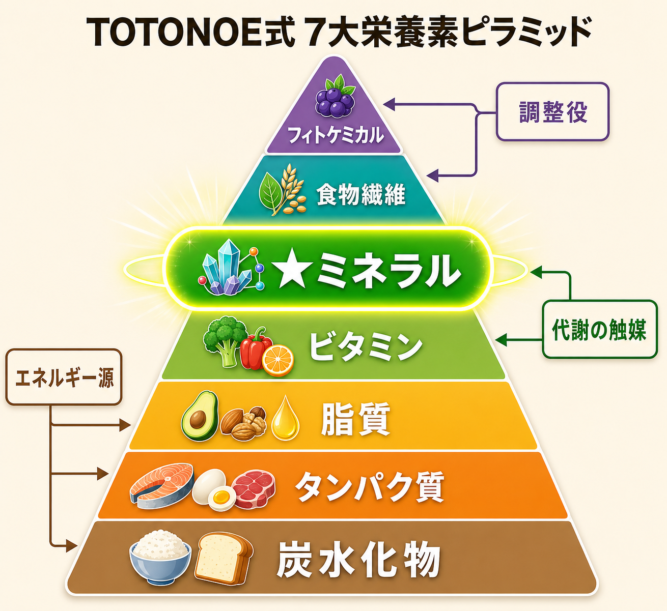 TOTONOE式 7大栄養素ピラミッド