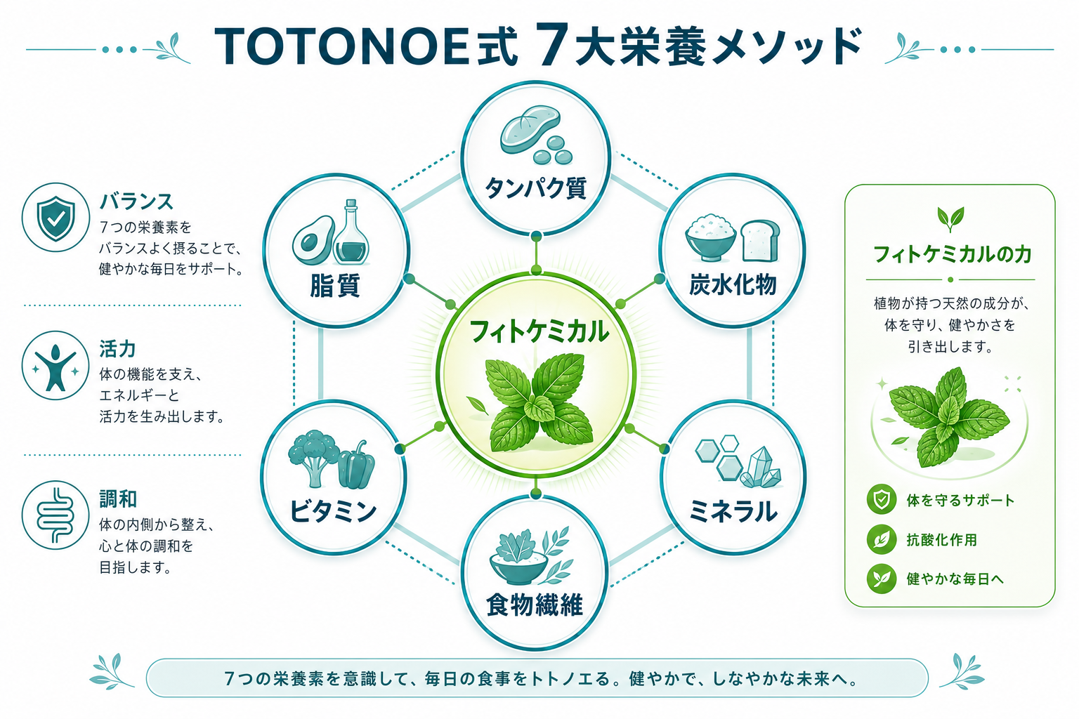 TOTONOE式7大栄養メソッド──7番目の栄養素フィトケミカルとしてのペパーミント