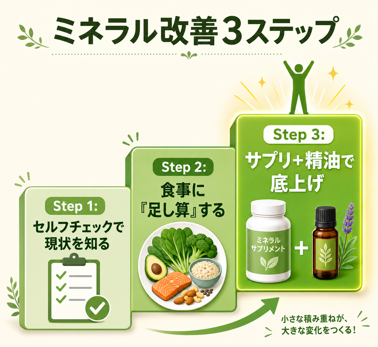 ミネラル改善3ステップ
