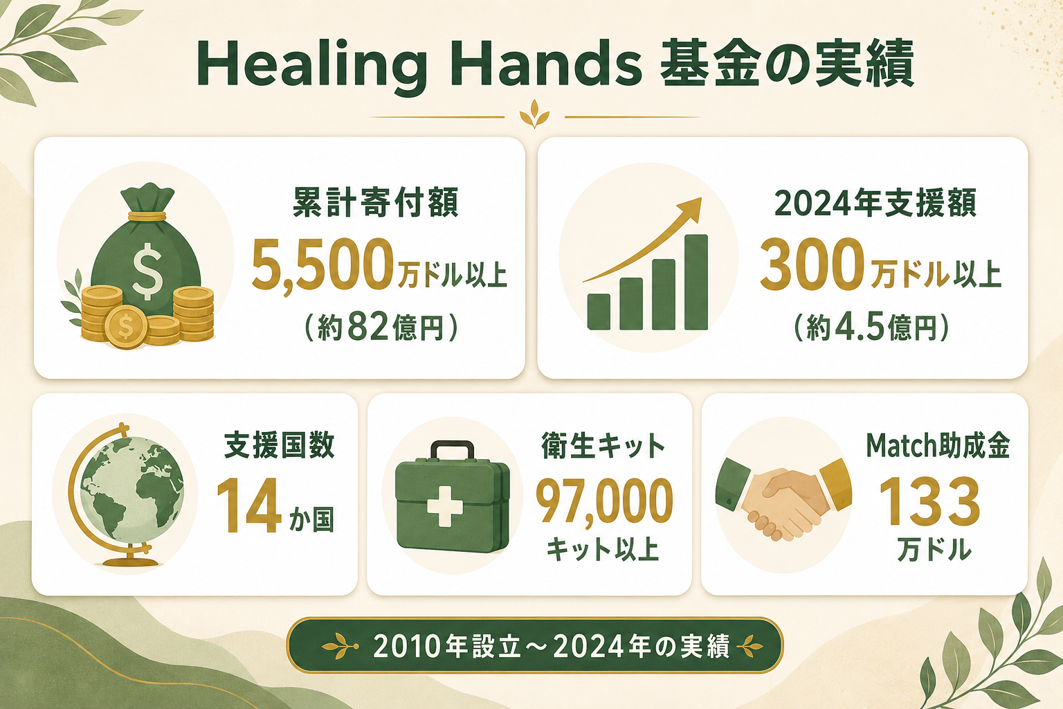 doTERRAの精油はなぜ高い?コ・インパクトソーシングで変わる「1滴の価値」 31 図解: Healing Handsの支援実績まとめ(数字と活動分野)