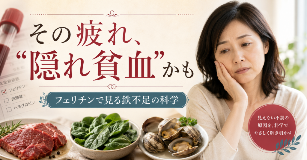 その疲れ・めまい、"隠れ貧血"かも──フェリチンで見る鉄不足の科学