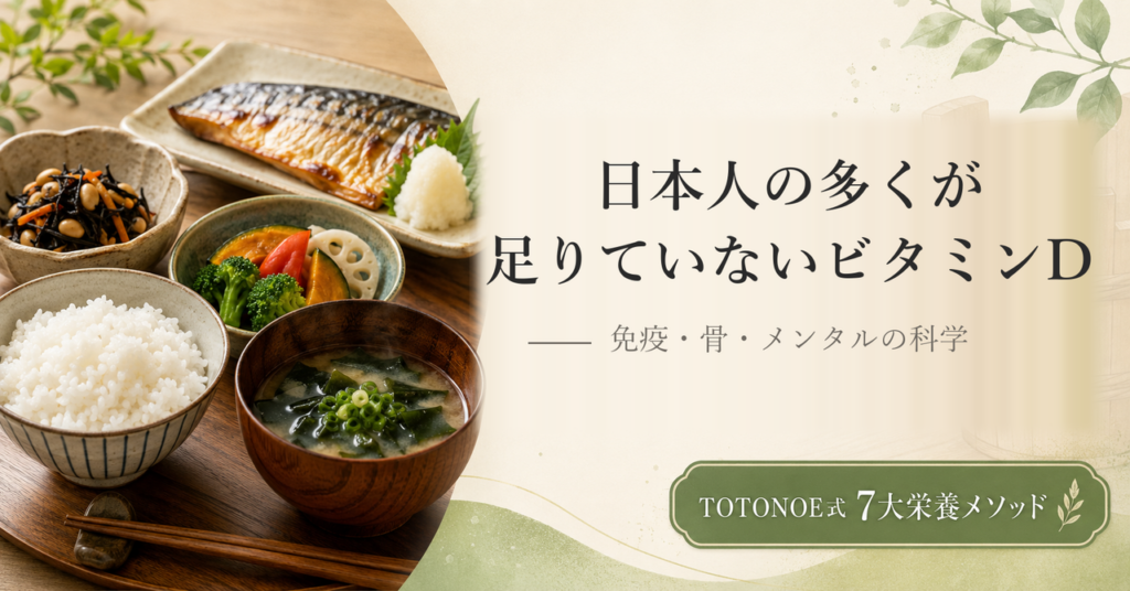 日本人の多くが足りていない"ビタミンD"──免疫・骨・メンタルの科学
