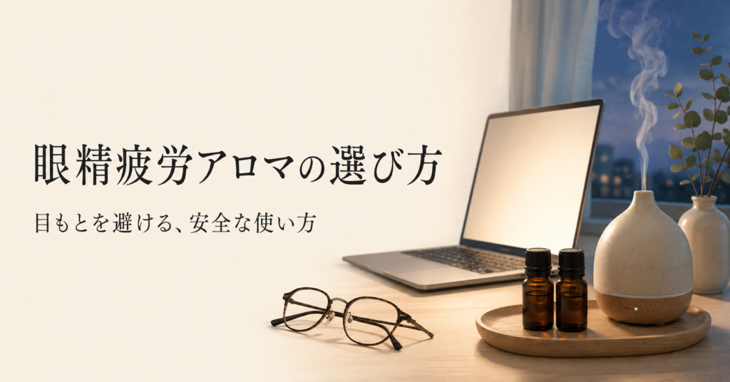 眼精疲労に使うアロマ──精油の選び方と目もとを避ける安全な使い方