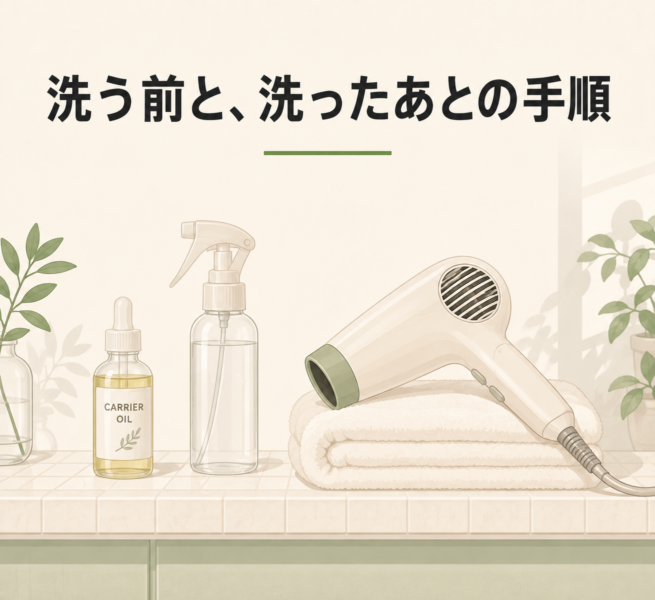 頭皮アロマの選び方──におい・ベタつきが気になる季節のケア手順 38 洗う前と、洗ったあとの手順